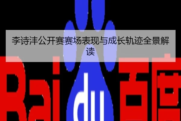 李诗沣公开赛赛场表现与成长轨迹全景解读